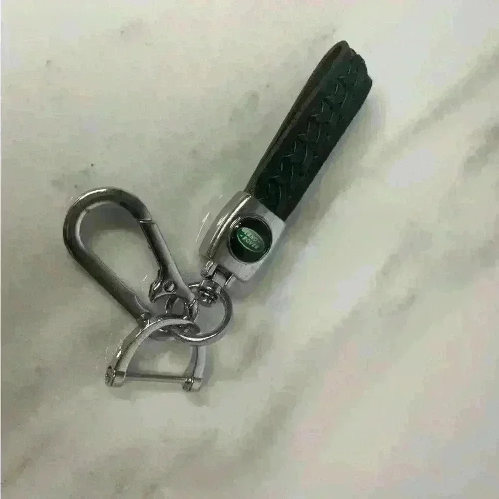 Land Rover Genuine Leather Car Keychain Black
